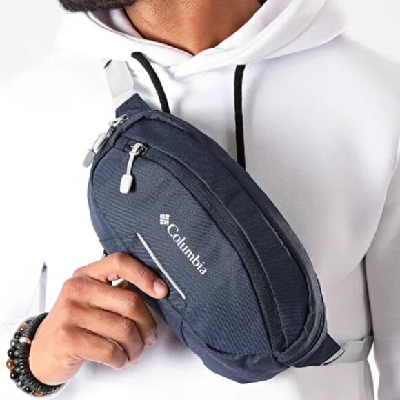 Columbia Bell Creek Waist Pack Belt Sling Bag Fanny Pack Blue Gray Unisex - Picture 1 of 14